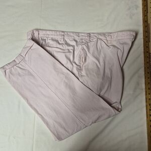 Orvis Mens Dress Pants 46x28 Light Pink Flat Front 100% Cotton Classic Fit